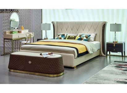 Tweepersoonsbed Bed Huwelijksbed Ontwerp Luxe Luxe Gestoffeerd Ontwerppont Bedden