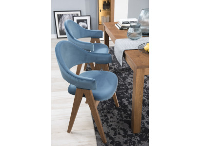 Luxe fauteuil set 8x stoelgroep zit leunstoelen set massief hout