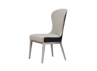 Luxe fauteuil stoelen Design meubels Eetkamer Roestvrij staal Grijs Leren stoel Edel