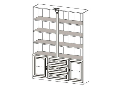 Klassieke kasten kast wandmeubel vitrine vitrinekast hout