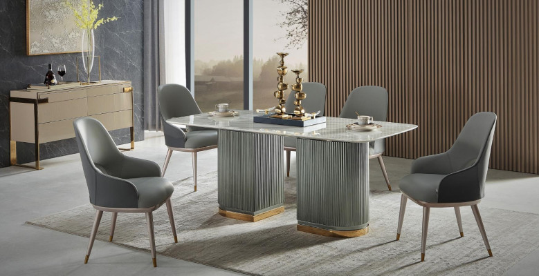 Ontwerp Eettafel Marmeren Stenen Tafel Moderne Eettafels Meubels 180x90 Tafels Nieuw