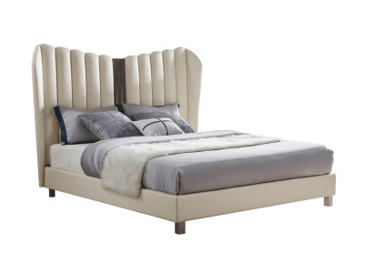 Beige slaapkamer bed klassiek bedframe ontwerp hotel luxe bedden nieuw