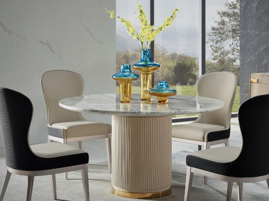 Ronde eettafel Rond Tafel Woonkamer Keuken 135cm Luxe Marmer Ronde Tafels Nieuw