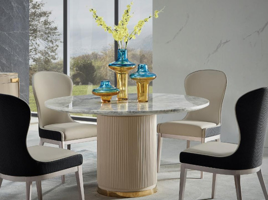 Ronde eettafel Rond Tafel Woonkamer Keuken 135cm Luxe Marmer Ronde Tafels Nieuw
