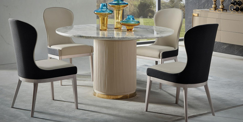 Ronde eettafel Rond Tafel Woonkamer Keuken 135cm Luxe Marmer Ronde Tafels Nieuw