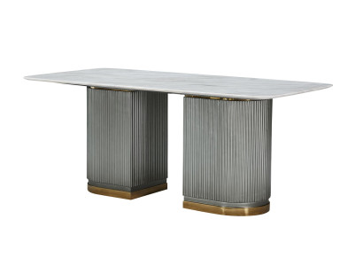 Eettafel tafel meubel ontwerp eetkamertafels luxe eettafel marmer roestvrij staal nieuw