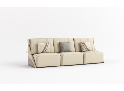 Driepersoons bank gestoffeerde designbank moderne 3-zits banken kamermeubels beige