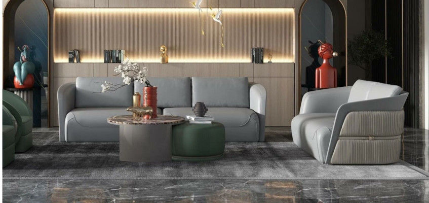 Bank Tafel Koffie Bijzettafel Ontwerp Luxe Ronde Tafels Bank 2x Set Dressoir Steen