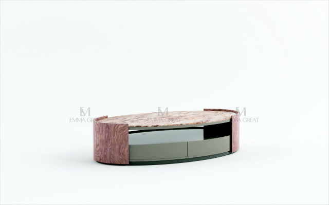 Designer Ovale Salontafel Woonkamertafel Koffietafel Bank Tafel Bijzettafel Marmer.