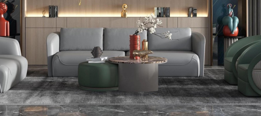 Bank Bekleding Ontwerp Bank Moderne 4-Zits Bankstellen Woonkamer Meubels