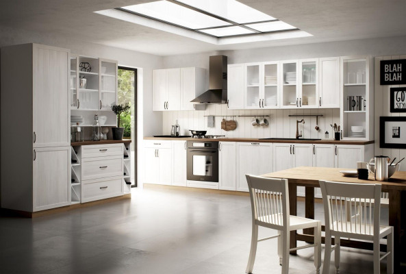 Klassieke keuken Keukenblok Kast Hoge kast Landelijke meubels Lijn Keukens Nieuw