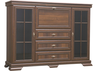 Woonkamerkast 158cm XXL laagbord dressoir houten ladenkast sideboard ladekasten