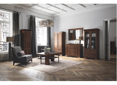 Garnituur Vitrine Dressoir 4-delig. Houten meubelplank Woonkamer Wandmeubel Set Groep