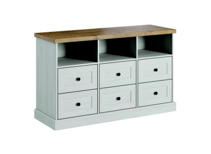 Woonkamer plank hout luxe kast ontwerp dressoir buffet laag bord nieuw