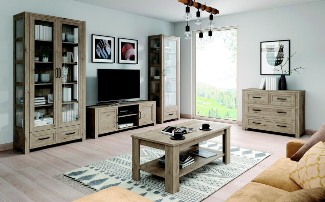 Woonkamer hout rtv Hotel Luxe dressoir tv Lowboard xxl kast tafel Nieuw