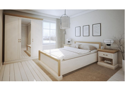 Slaapkamer set ontwerp Modern Luxe Bedden Bed Nachtkastje Kledingkast 4-delig