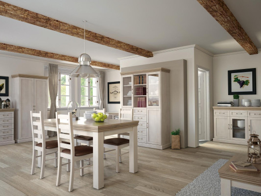 Woonkamercollectie wandkast vitrine dressoir kast rek klassieke stijl