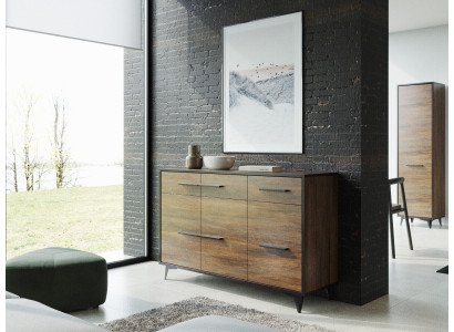 Kommode Plank Kast Plank Echt Hout Zijlaag Bord Ontwerp Dressoir Kasten