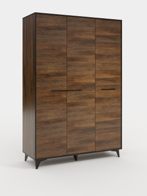 Kast Handwerk Massief houten kast Houten kledingkast Slaapkamer hout Nieuw