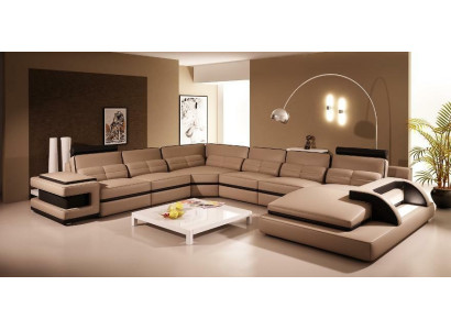 Designer woonlandschap U-vorm bank hoekbank bekleding set hoekbank bank