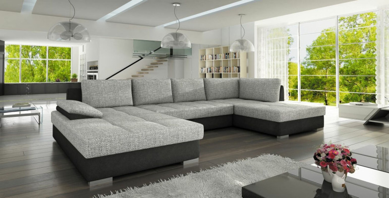 Bankstel U-vorm Groot design Woonlandschap Hoekbank xxl Bekleding Hoek