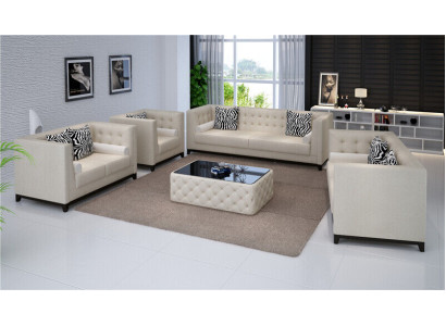 Sofaset bankstel Set Ontwerp Banken Bekleding Bankstellen Leer 3 2-zitplaatsen