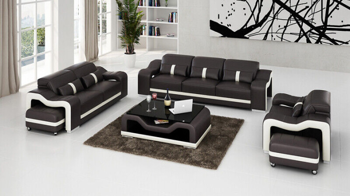 Sofa set 3+1 zits design bank gestoffeerde banken Moderne setgroep