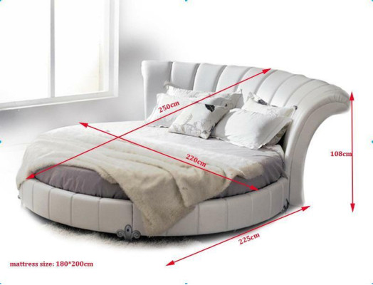 Rond bed Chesterfield ontwerp Bedden Gestoffeerd rond bed Polster_ronde