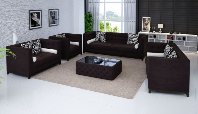 Bankstel lederen bank bank bankstellen set bank bekleding bank 4-delig fauteuil