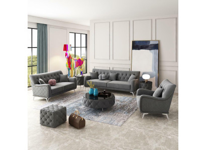 Sofaset 7-delig. Set Bank Zitter Salontafel Bank Modern Banken Veloursbank Nieuw
