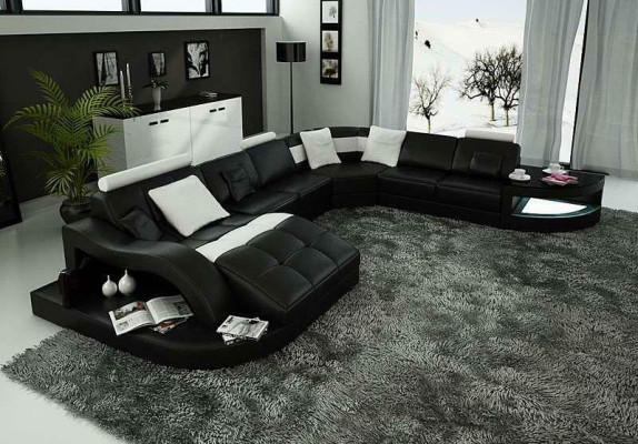 Designer woonlandschap set hoekbank U-vorm bank hoekbank gestoffeerd