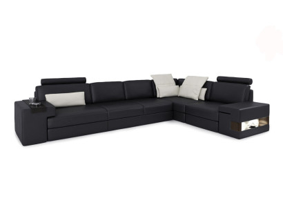Leren bank Bank Moderne bekleding Leer Ontwerp Hoekbank Bank Textiel