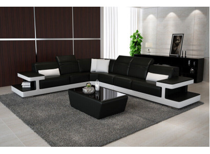 Leren hoekbank L-vorm Bankwoonlandschap Decor Hoekbankstel Design Modern  Leren hoekbank L-vorm Bankwoonlandschap Decor Hoekbankstel Design Modern