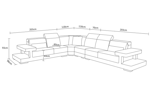 Leren hoekbank L-vorm Bankwoonlandschap Decor Hoekbankstel Design Modern  Leren hoekbank L-vorm Bankwoonlandschap Decor Hoekbankstel Design Modern