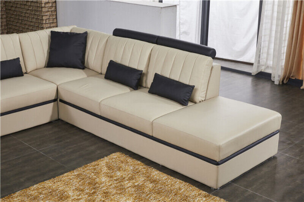 Leder Moderne Bank Woonlandschap Leren Bankstel Bank U-Vorm