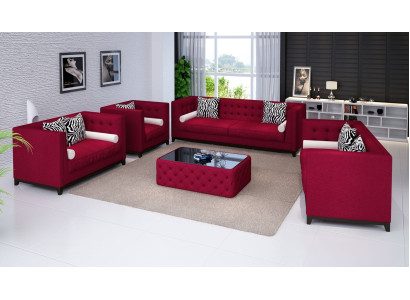 Sofaset leren bank bankbank bankbank zitbank set stoffering bank 3-delige fauteuil