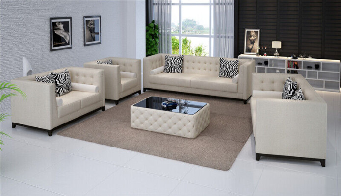 Sofaset leren bank bankbank bankbank zitbank set stoffering bank 3-delige fauteuil
