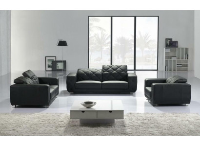 Leren bankstel, bankstel 3+2+1 zits set, decoratie bankstel, bankstel bank