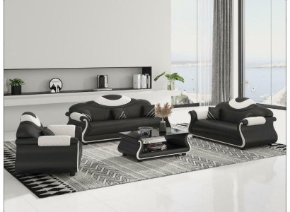 Sofa-set 3+2+1 zits bankstel bankstel banken 3-delig woonlandschap bank bank bekleding
