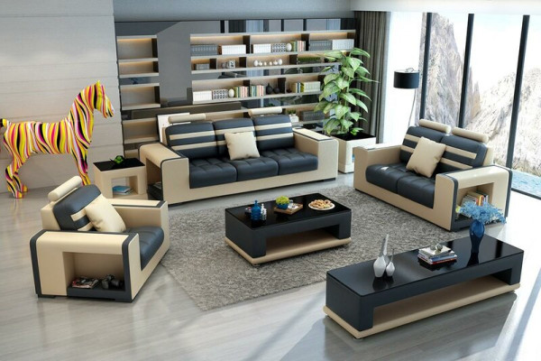 Luxe bankstel 3+2+1 zits woonlandschap bank bankstel bankstellen leer