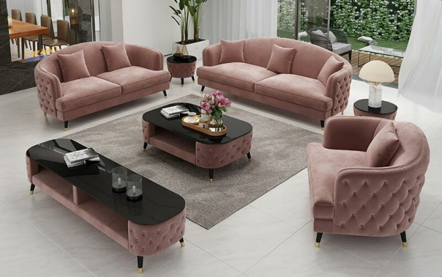 Luxe bankstel bank bekleding set zitbank 3-delige bankstel 321 zitplaatsen.