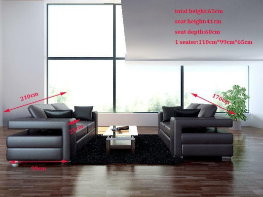 Compleet set bankstel 3+1+1 zits designer woonlandschap 3-delig