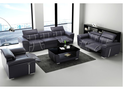 Sofaset 3-zits Set Multifunctionele Banken Gestoffeerde Bankstellen Lederen Relax Nieuw