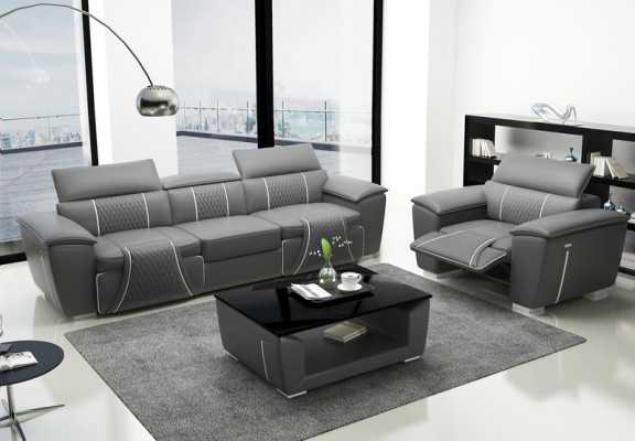 Sofaset 3-zits Set Multifunctionele Banken Gestoffeerde Bankstellen Lederen Relax Nieuw