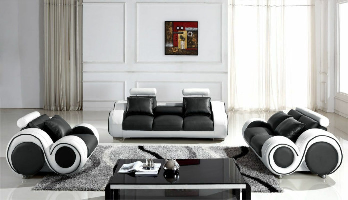 Moderne bankstel 3+2+1 zits set Design banken Beklede banken Textiel