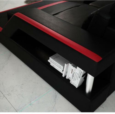 Leren bank Bank Bank Hoekbank Hoek Bekleding Zitgroep Woonlandschap