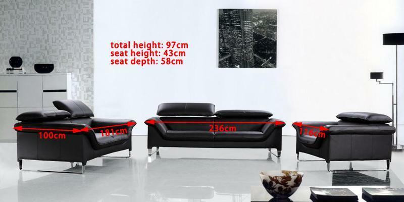 Lederen bank bank woonlandschap 3+1+1 zits garnituur Modern design bankstel