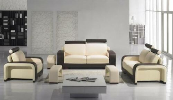 Ontwerp bankstel Bankstellen Banken Bekleding 311-zits bankstellen set leer