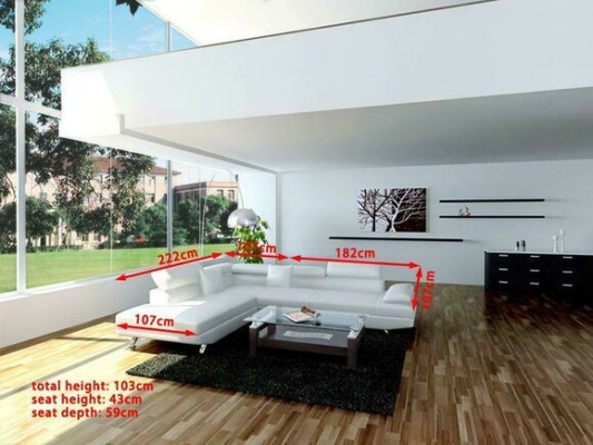 Woonlandschap hoekbank L-vorm bank hoekbank bank sofa set