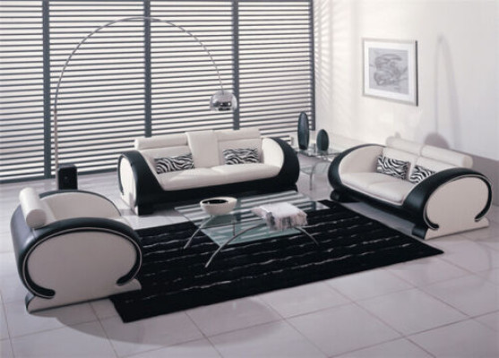 Bankstellen Moderne banken Bekleding Leer 311 Zits bankstel Sets
